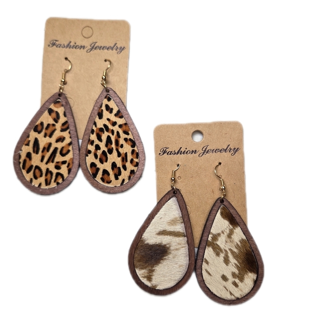 Fashion Jewelry Animal Print Teardrop Earrings